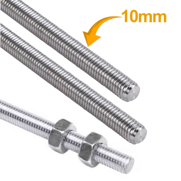 10mm Stainless Steel SS Threaded Rod Length 1000mm (M10) in BD, Bangladesh by BDTronics