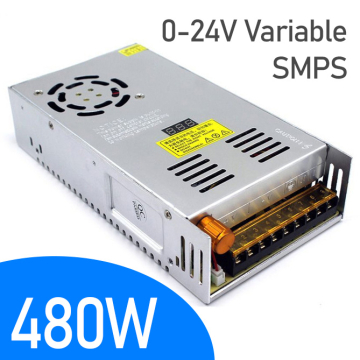 High Quality 0V-24VDC 20A 480W Variable Switching Power Supply Digital Adjustable SMPS with Display in BD, Bangladesh by BDTronics