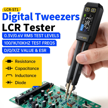 FNIRSI LCR-ST1 Mini Smart Digital Tweezer LCR SMD ESR Tester in BD, Bangladesh by BDTronics