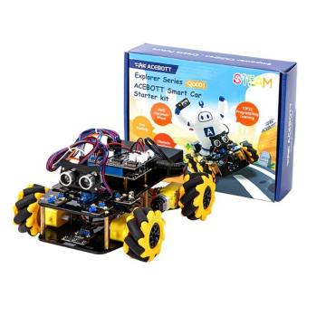 ACEBOTT Smart Line Following Robot Car Starter Kit Mecanum Wheel Arduino Compatible in BD, Bangladesh by BDTronics