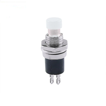 7mm Thread 2-Pin Metal Push Button (White) in BD, Bangladesh by BDTronics