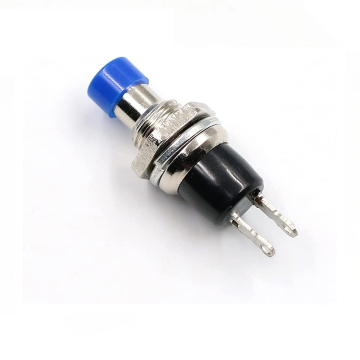 7mm Thread 2-Pin Metal Push Button (Blue) in BD, Bangladesh by BDTronics