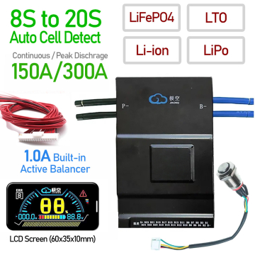 Original JK BMS 8S to 20S 150A for LiFePO4, LTO, Li-ion, LiPo Battery Charger built-in 1A Active Balancer with Bluetooth in BD, Bangladesh by BDTronics